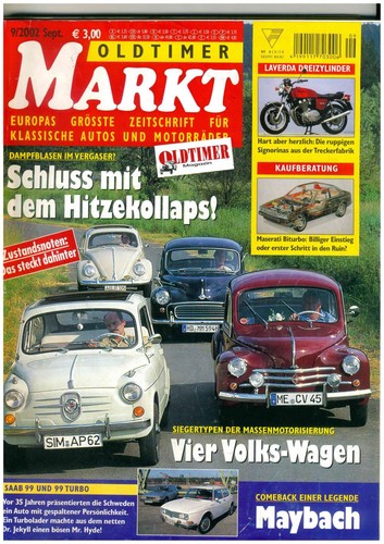 Oldtimer markt 2002 saab - oldtimer,