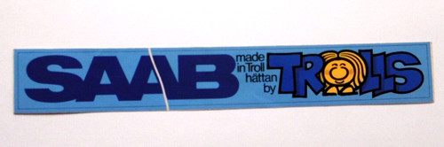 Werbe aufkleber saab made - saab,